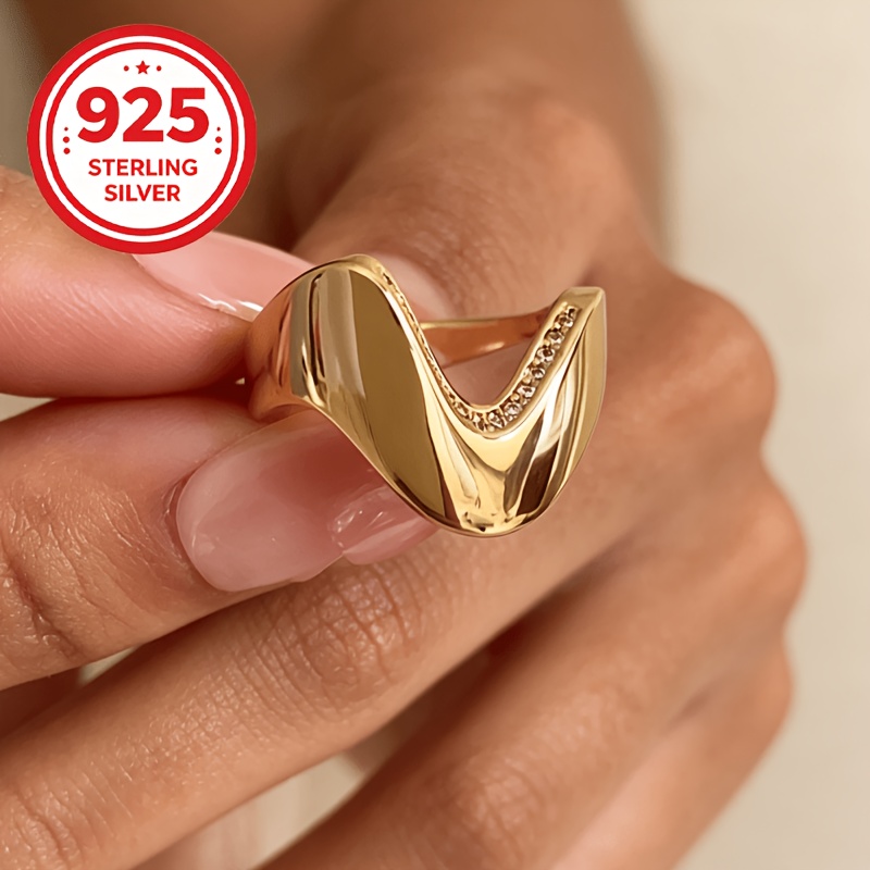 925 Silver Adjustable Open Geometric Interlocking Ring
